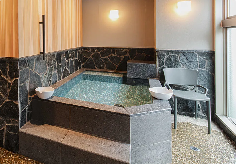 Sauna and cold plunge at Hotel Arthur KITAHAMA BASE