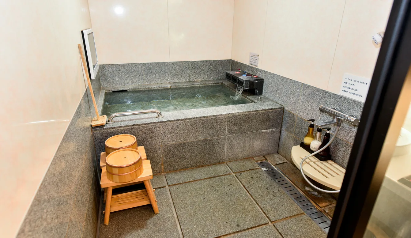Indoor hot-spring bath at Grandpia Resort YUFUIN