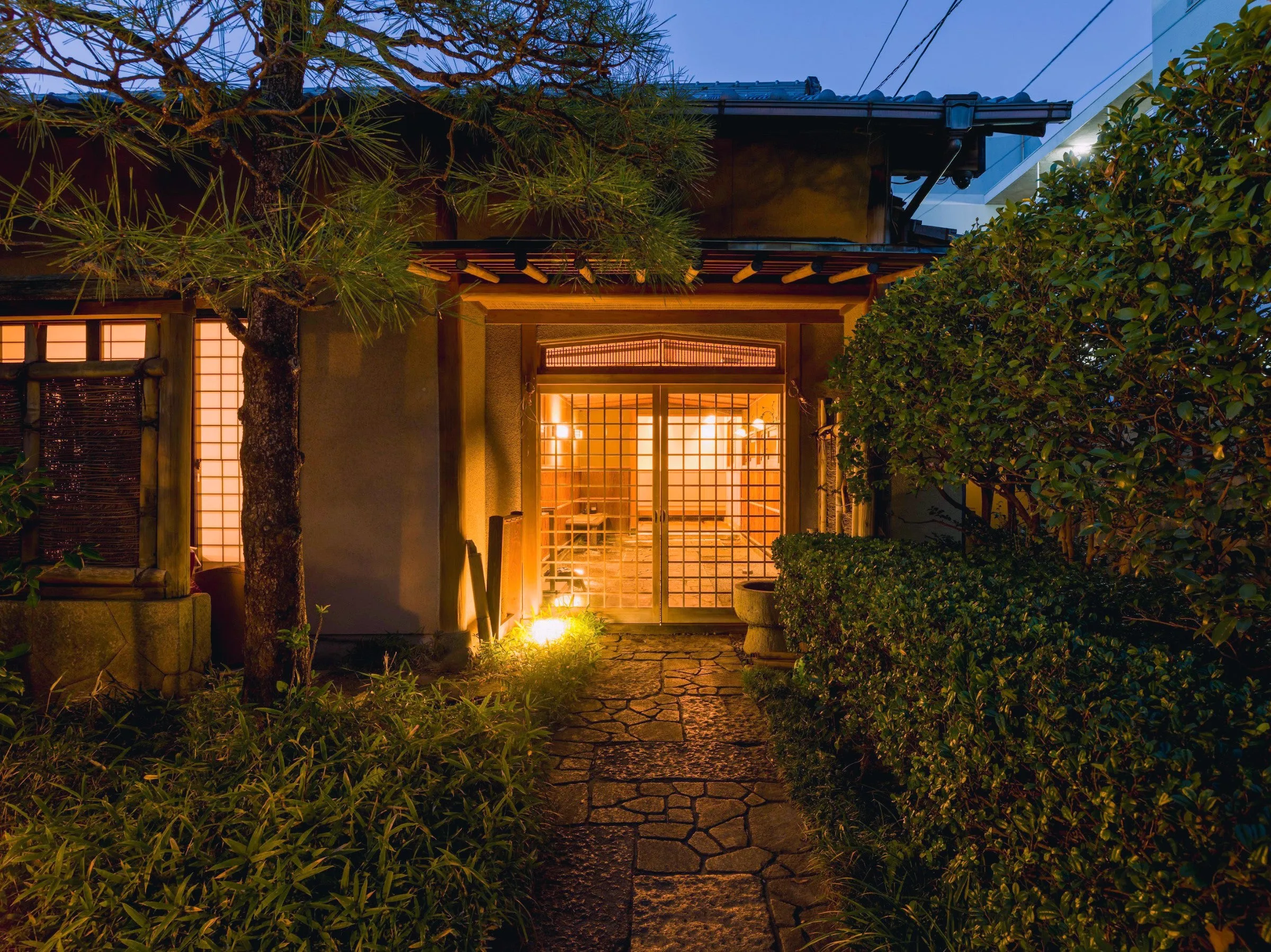 Garden entrance at Kappo Ryokan Yumesaki