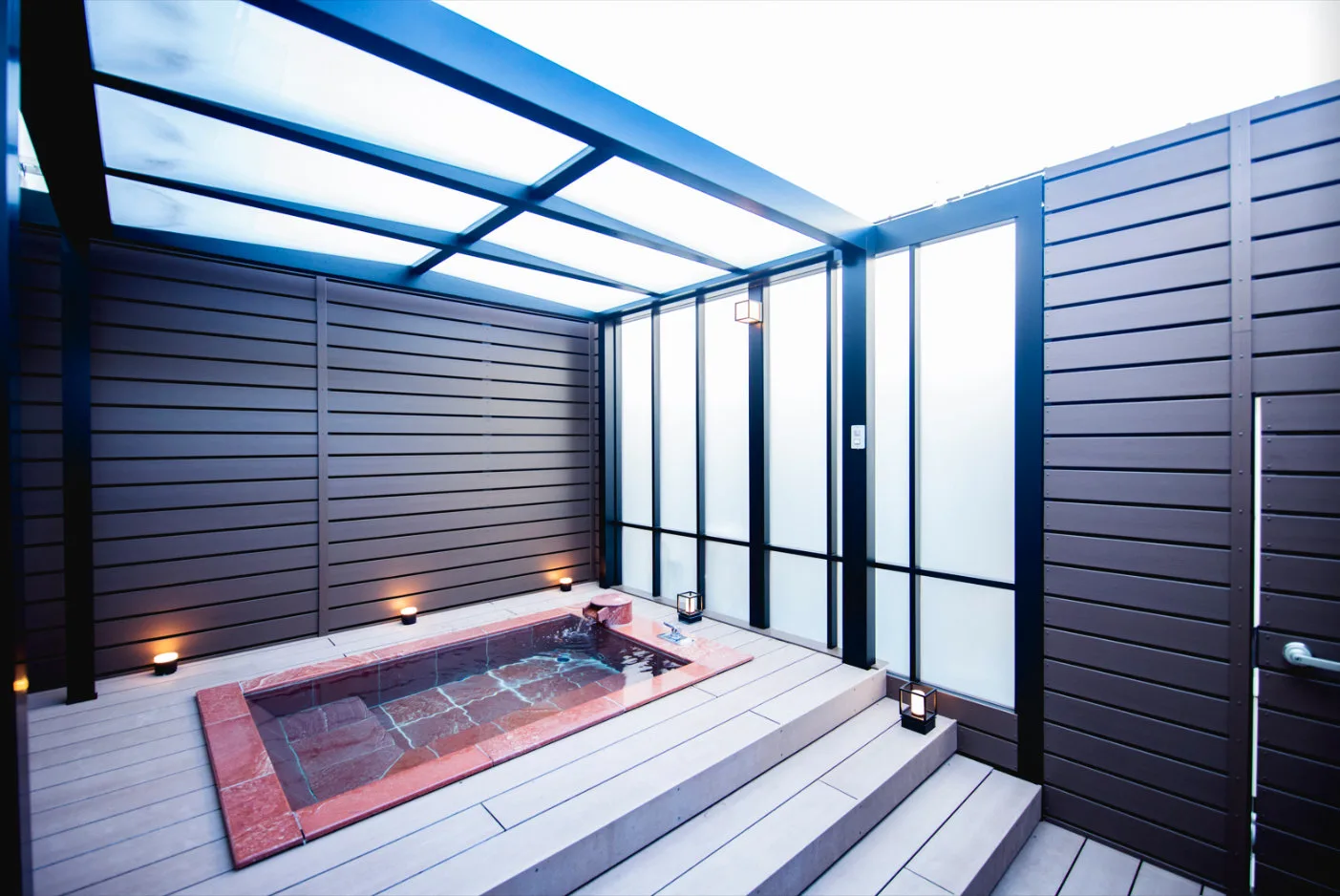 A private bath room at Himehiko Onsen