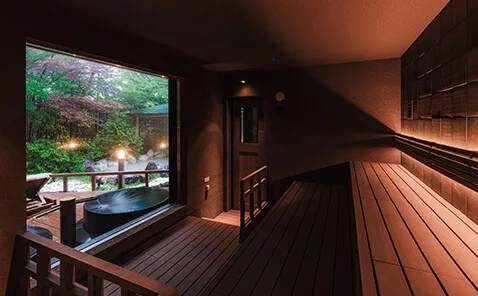 Inside the Oni Sauna at Noboribetsu Grand Hotel