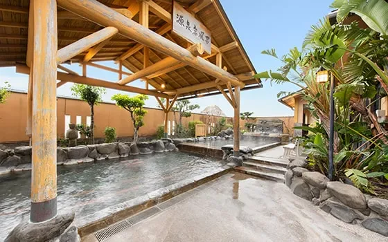 The bathing area at Ibusuki Kokoro no Yu